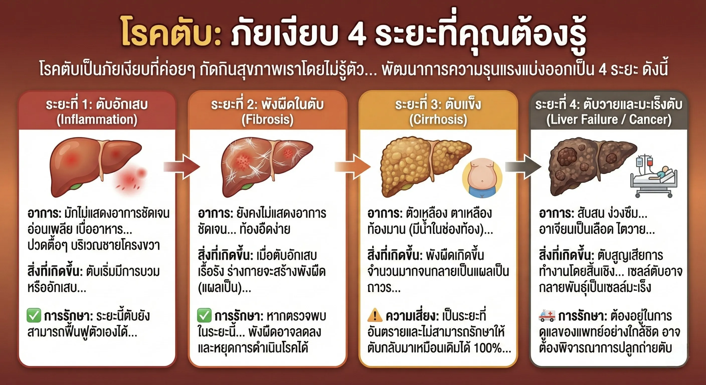 ภาพประกอบภาพรวมความผิดปกติของตับ